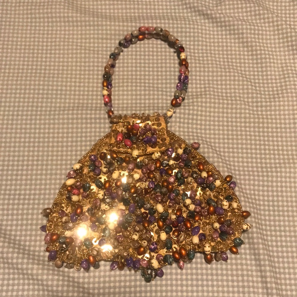 Small gold clutch